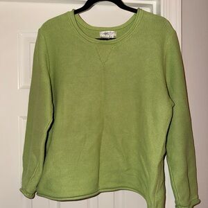 Coldwater Creek Light Green Crew Neck Sweater